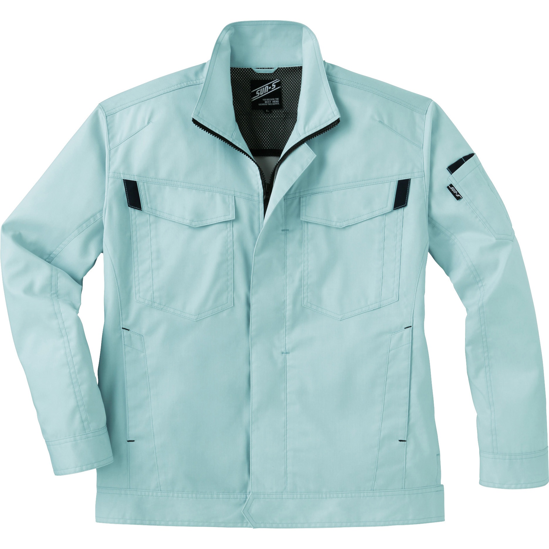 WA11911 長袖ブルゾン WA11911 サンエス ストレッチサマーツイル モスグリーン色 SS