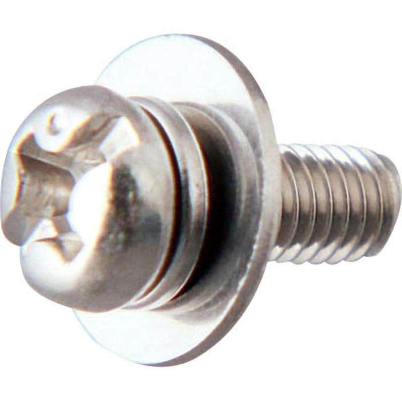 M3×12 (+-)ナベP=3(SW+JIS W組込) (ステンレス)(小箱) 大阪魂 十字穴番号2 呼びM3長さ12mm 1箱(1000個)