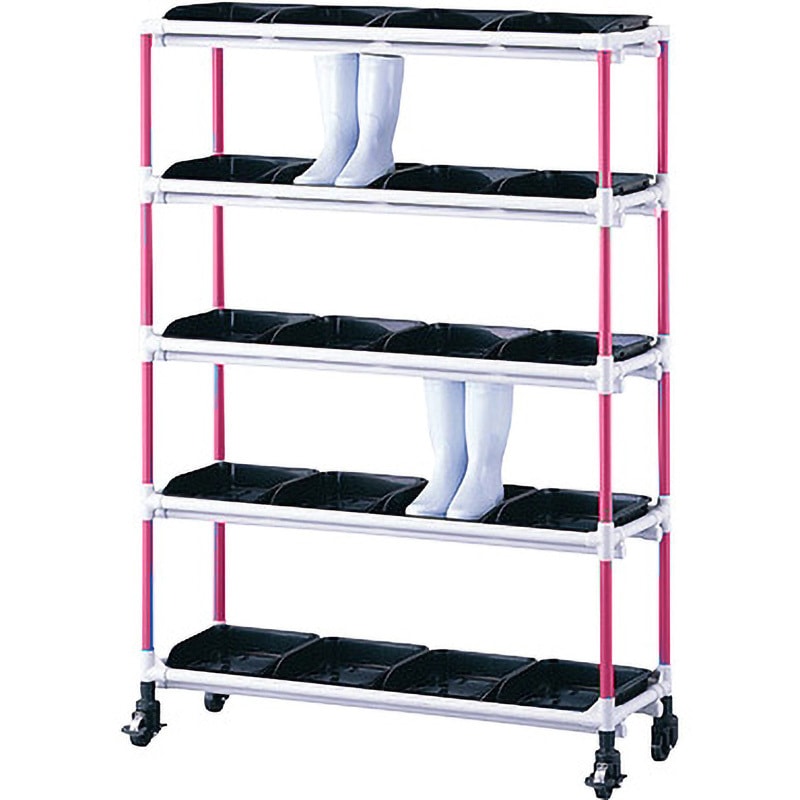 (送料別途)(直送品)TRUSCO スチールラック フェニックスラック 1200X450 3段 W色 抗菌粉体塗装 PER-4443-W フェニックスラック(ウレタン車輪付) TRUSCO キャスター付ラック