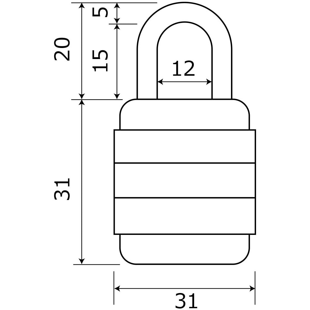 デカ文字感触錠 3段 1個 大阪金具 【通販モノタロウ】