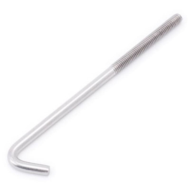 フックボルトフックボルト 6 X120 ステンレス(303、304、XM7等)/生地(または標準) フックボルト2個ﾌｯｸﾎﾞﾙﾄ 6 X120 ｽﾃﾝﾚｽ(303､304､XM7等