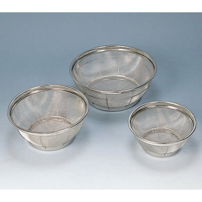 200Φ ステンレス万能ザル(SUS304製) コクゴ 丸型 高さ100mm直径200mm