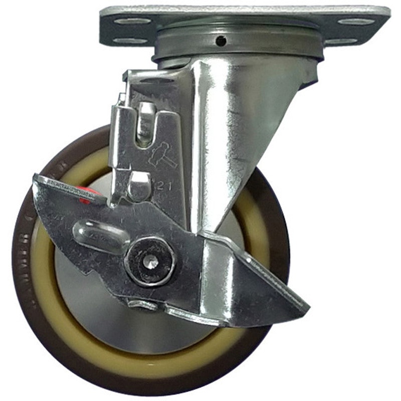 HTH-U125B プレートタイプキャスターΦ125ブレーキ付き 1個 TMEHジャパン 【通販モノタロウ】