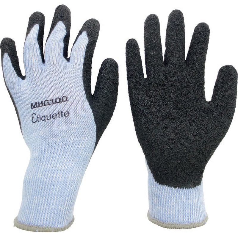MHG-100-ETIQUETTE-L 消臭機能糸使用 作業手袋 ハイグリップ天然ゴム