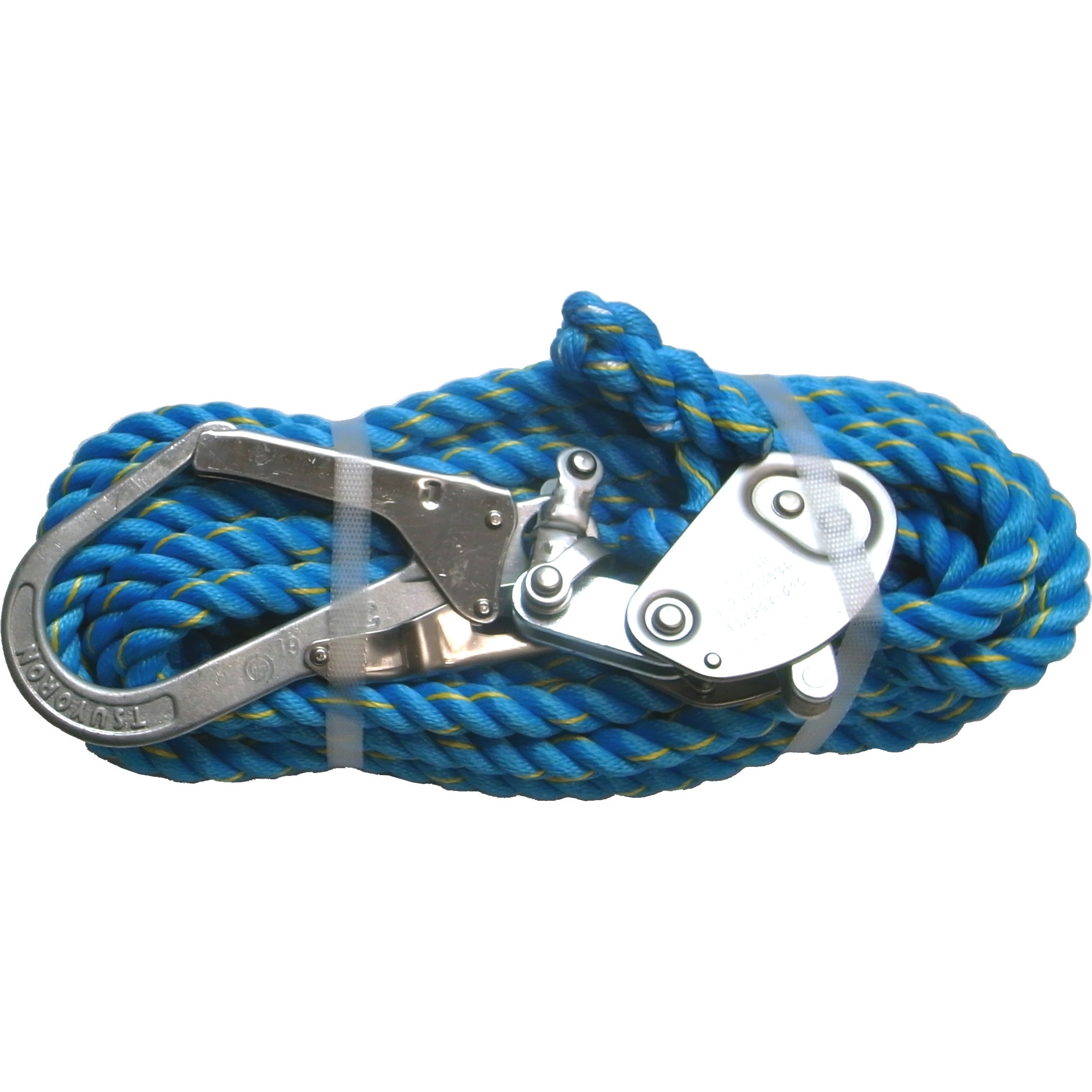 NEW-TETORON-WF1615BLUE 青色ニューテトロン水平親綱(緊張器付