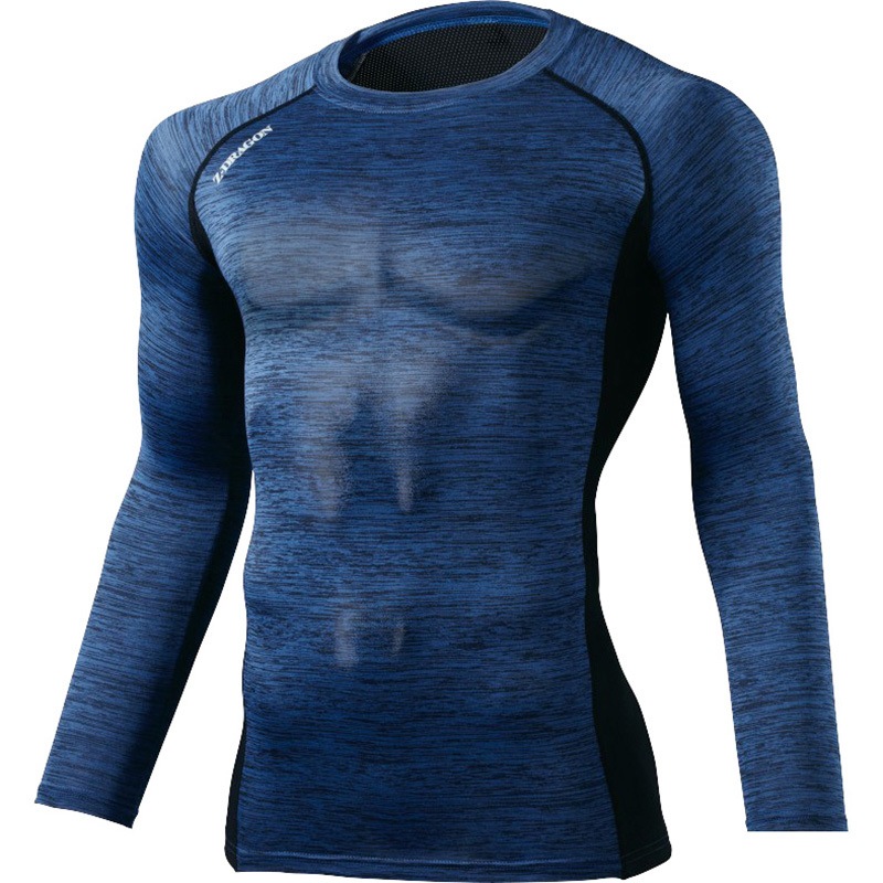 75144 Z-DRAGON ロングスリーブ 75144 自重堂 杢ブルー色 サイズSS