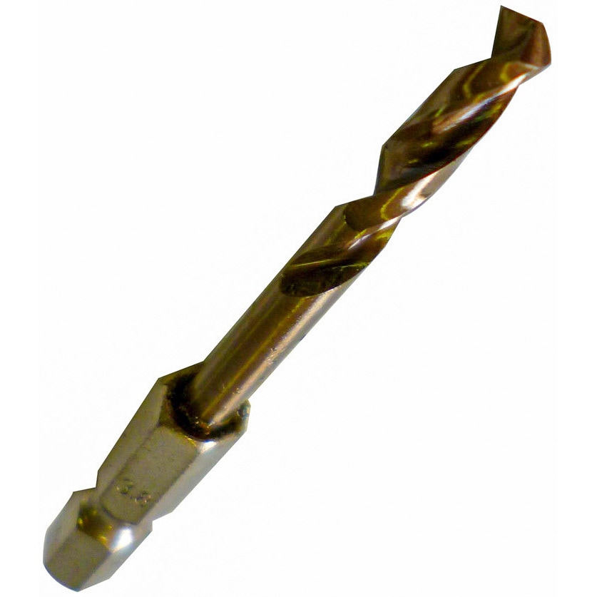 ステンレス　鉄板　コバルト　六角軸 六角軸 ステンレス・鉄工用 ドリルビット キリ 3.8mm ケース(10