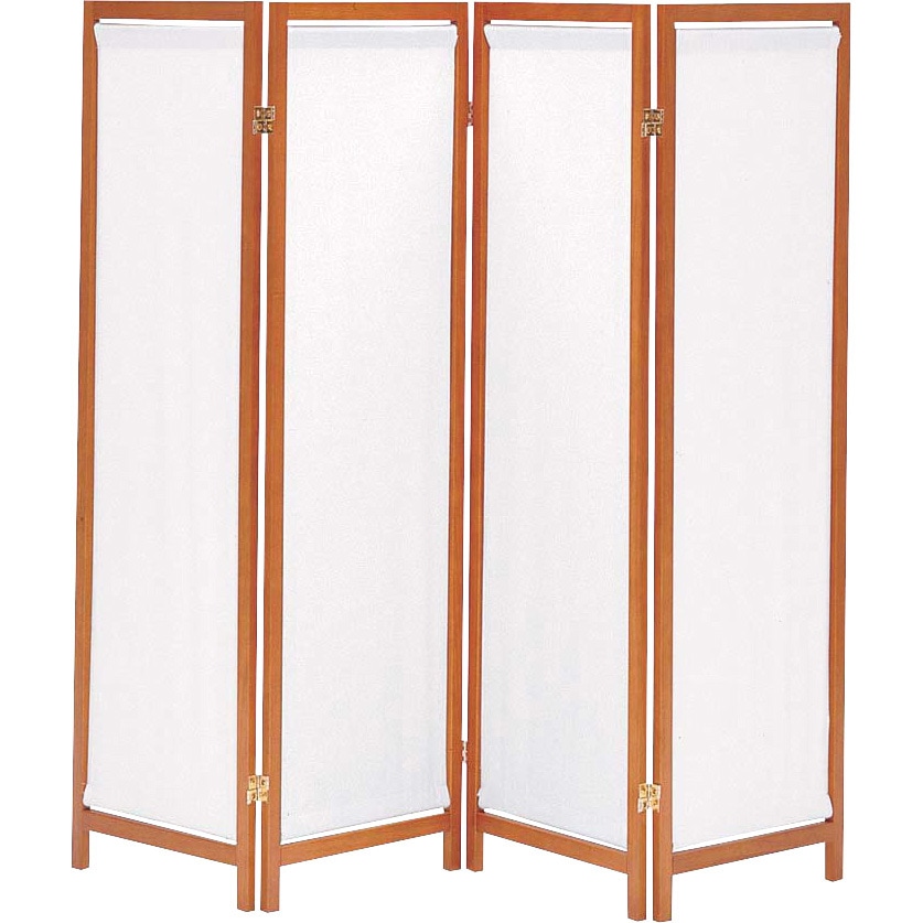 HT-4-BR 木製スクリーン(帆布) 弘益 4連規格   HT-4-BR