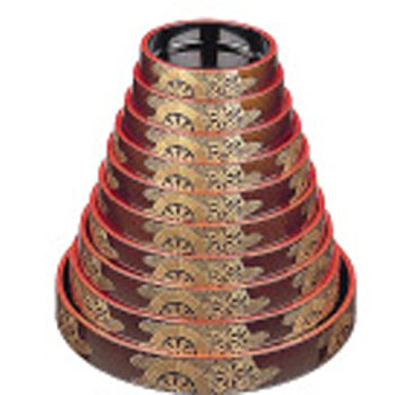 1-478-79 DX富士型すし桶 梨地御所車 若泉漆器 尺5寸サイズ  1-478-79