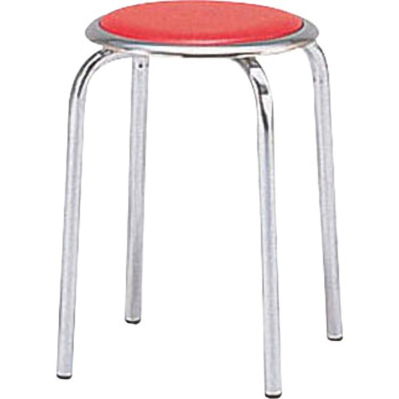 M-24M 丸イス M-24M TKG スタッキング可 レッド色  1個(10脚)