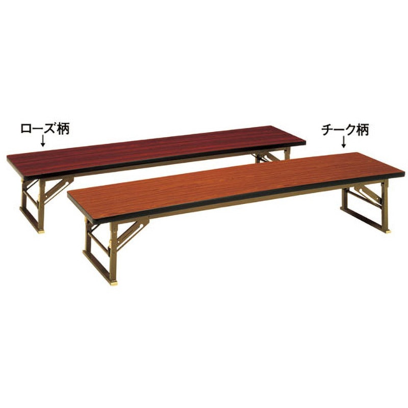 お値下げ可能　座敷机ガラス板付 Z156-RB 座敷テーブル(ローズ柄) TKG 間口1800mm奥行450mm高さ330mm