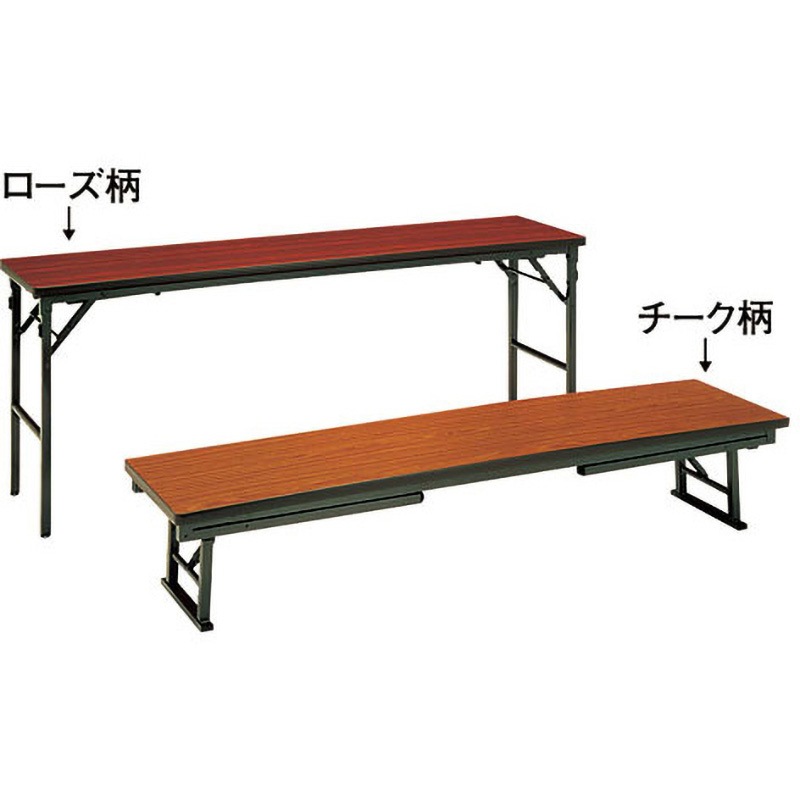 SZ16-RB 座卓兼用テーブル(ローズ柄) TKG 1800×450×700(330)(mm)  SZ16-RB