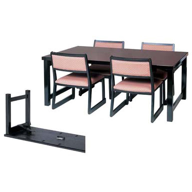 11000670 木製高脚テーブル M黒木目 4本脚 福井クラフト 間口1800mm奥行900mm高さ600mm