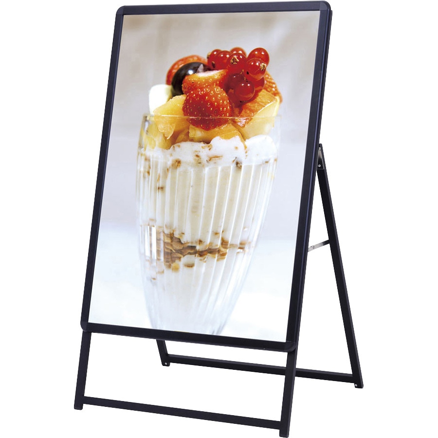 39412BLK LEDパネルスタンド LEDグリップA 友屋 ブラック色 幅790mm奥行750mm高さ1303mm  39412BLK