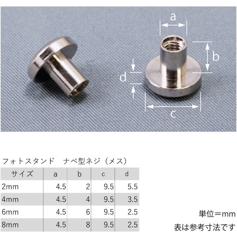 フォトスタンドネジ ナベ(メス) 1パック(50個) メイワパーツ フォトスタンドネジ ナベ(メス) 1パック(50個) メイワパーツ