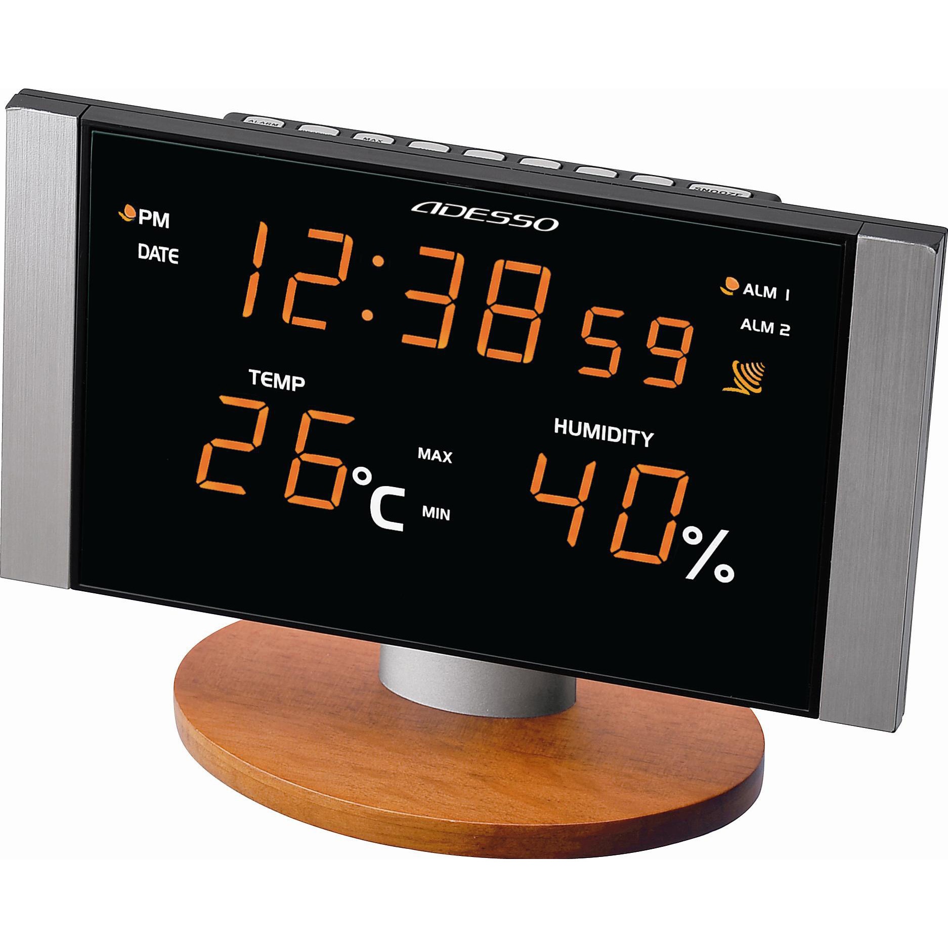 C-8305OR LED温湿度電波クロック C-8305OR 1台 アデッソ 【通販