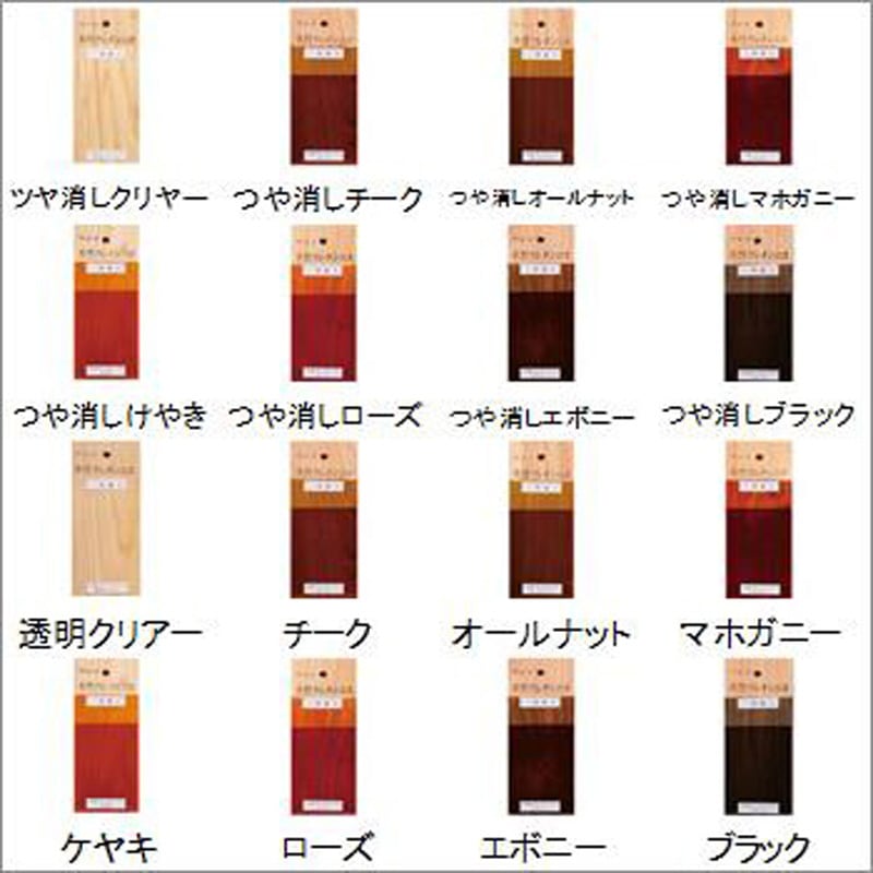 水性ウレタンニス 和信ペイント つや消しブラック色 屋内木部・木製品