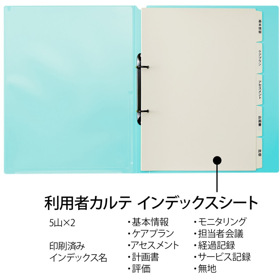 FL-804RF(98048) ファイル たすけあ 利用者カルテ リングファイル PLUS