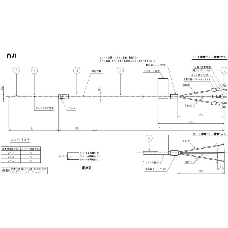 YYJ1PL3210010A01 センサ azbil(旧:山武) シングルエレメントタイプ ストレート形
