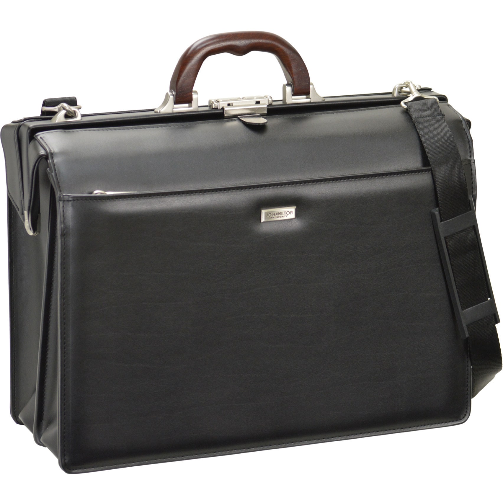 22307-01 JCハミルトン 木手口開きマチ広ダレス 平野鞄 黒色