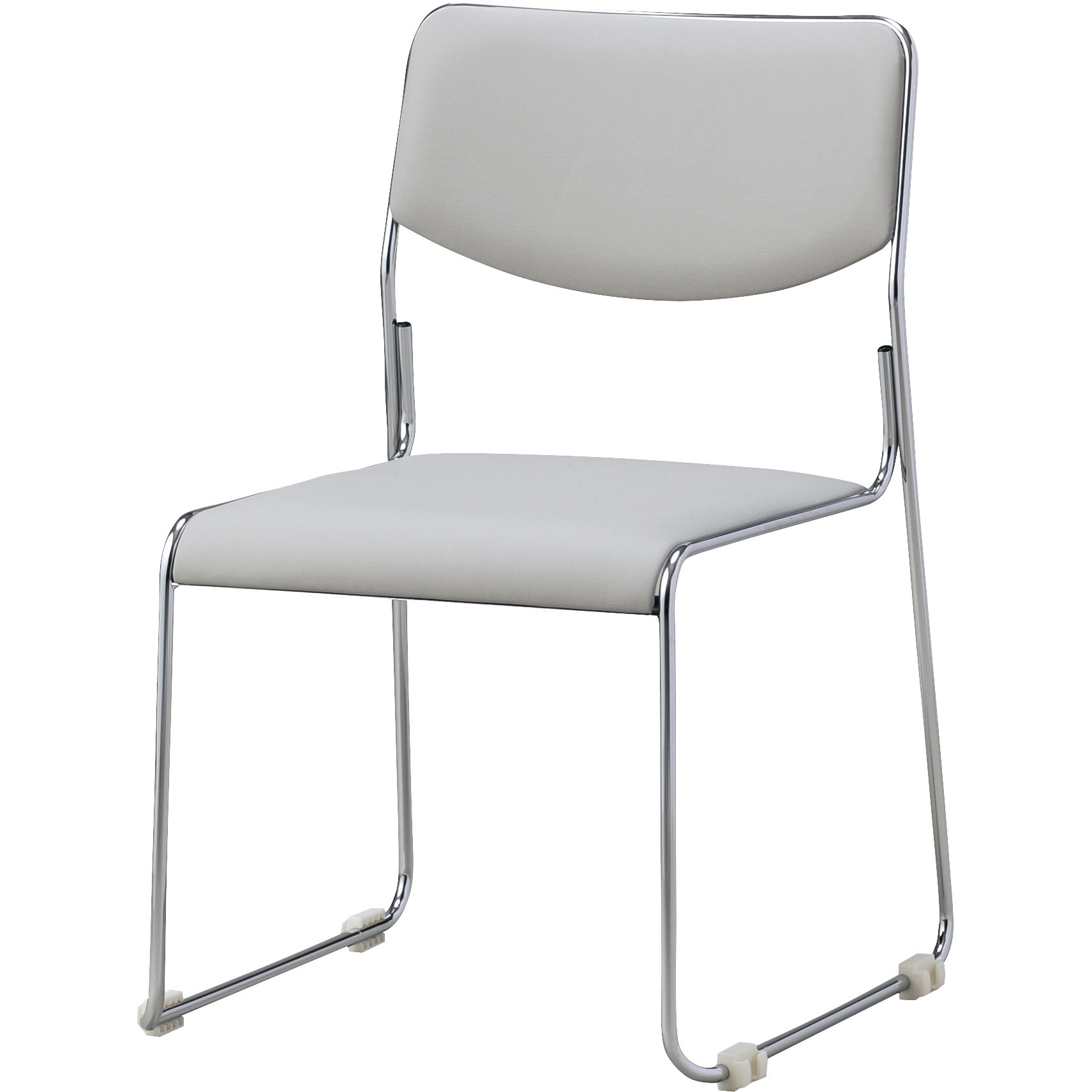 CM270-CZX ループスタッキングチェア CM270-CZX(張地：ビニールレザー フレーム：クロームメッキ) サンケイ 固定脚 高さ752mm幅510mm奥行516mm 1脚