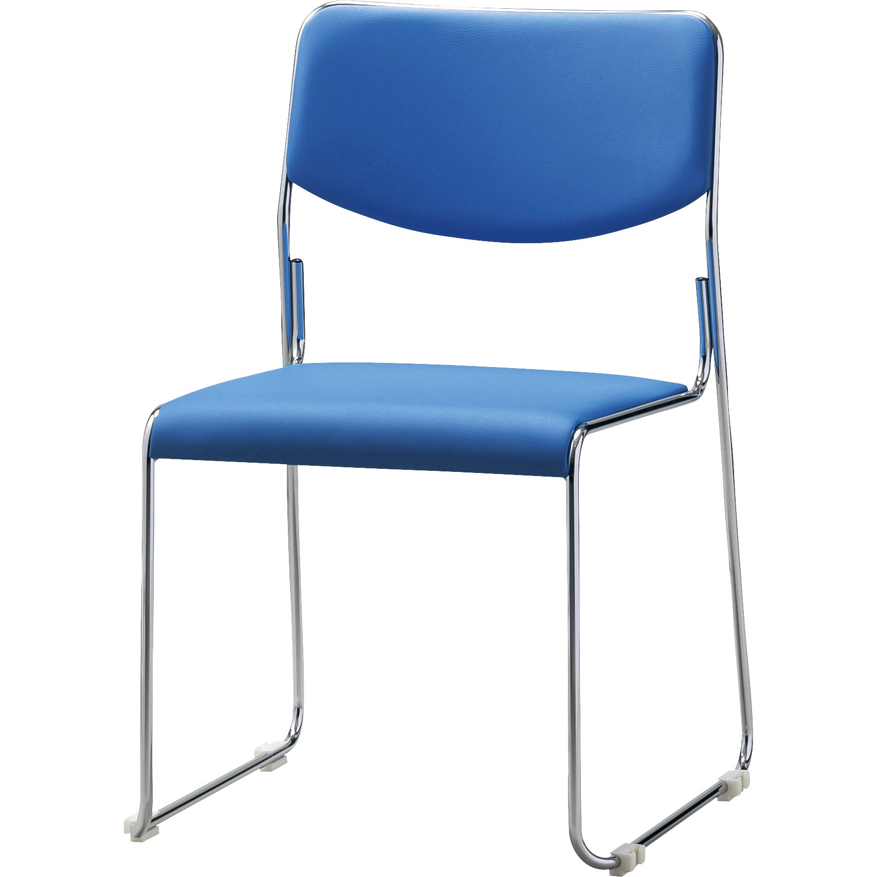 CM272-CX ループスタッキングチェア CM272-CX(フレーム：クロームメッキ) サンケイ ビニールレザー(抗菌) 固定脚 高さ755mm幅508mm奥行515mm 1箱(5脚)