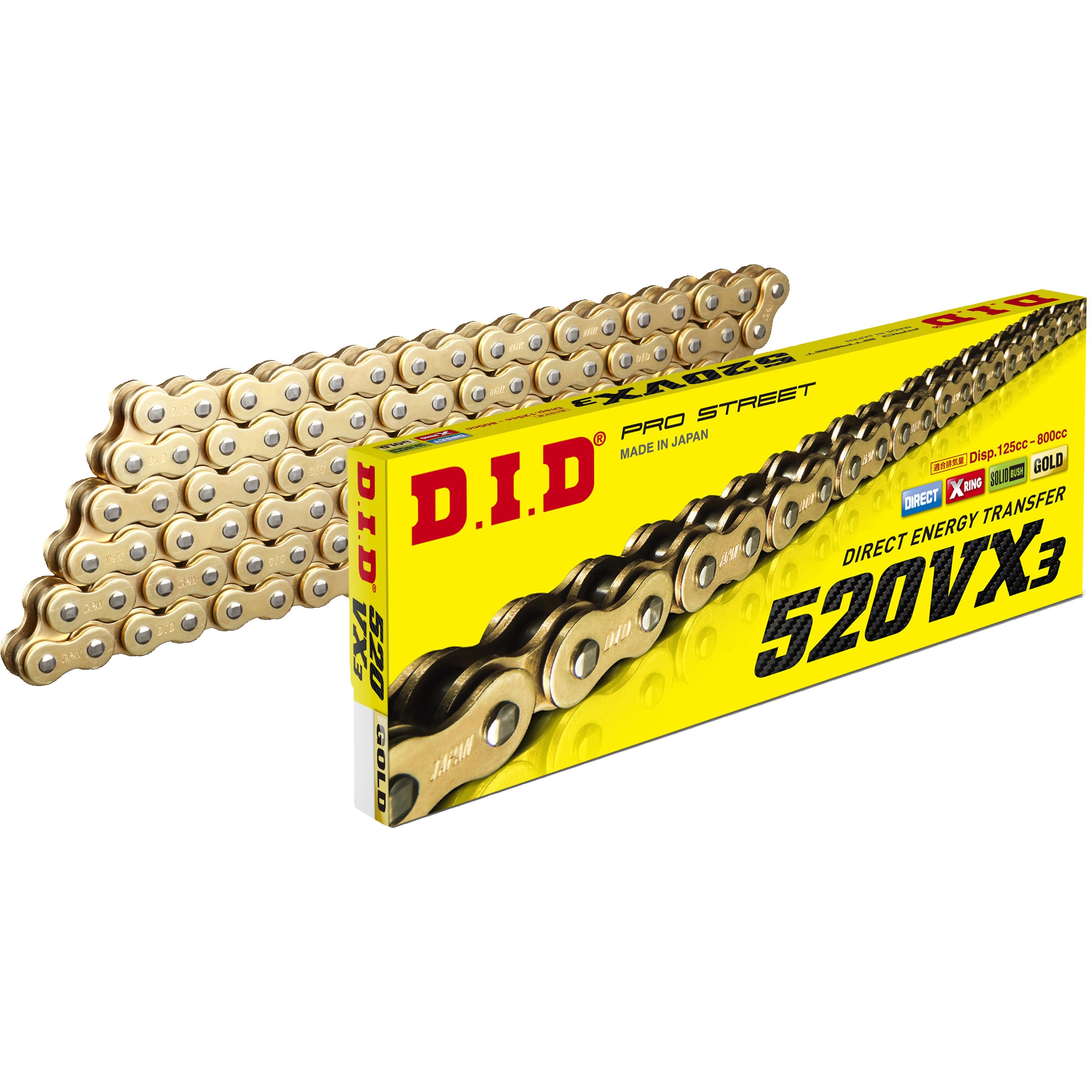520VX3-100ZB G&G ストリートチェーン VXシリーズ 1本 DID
