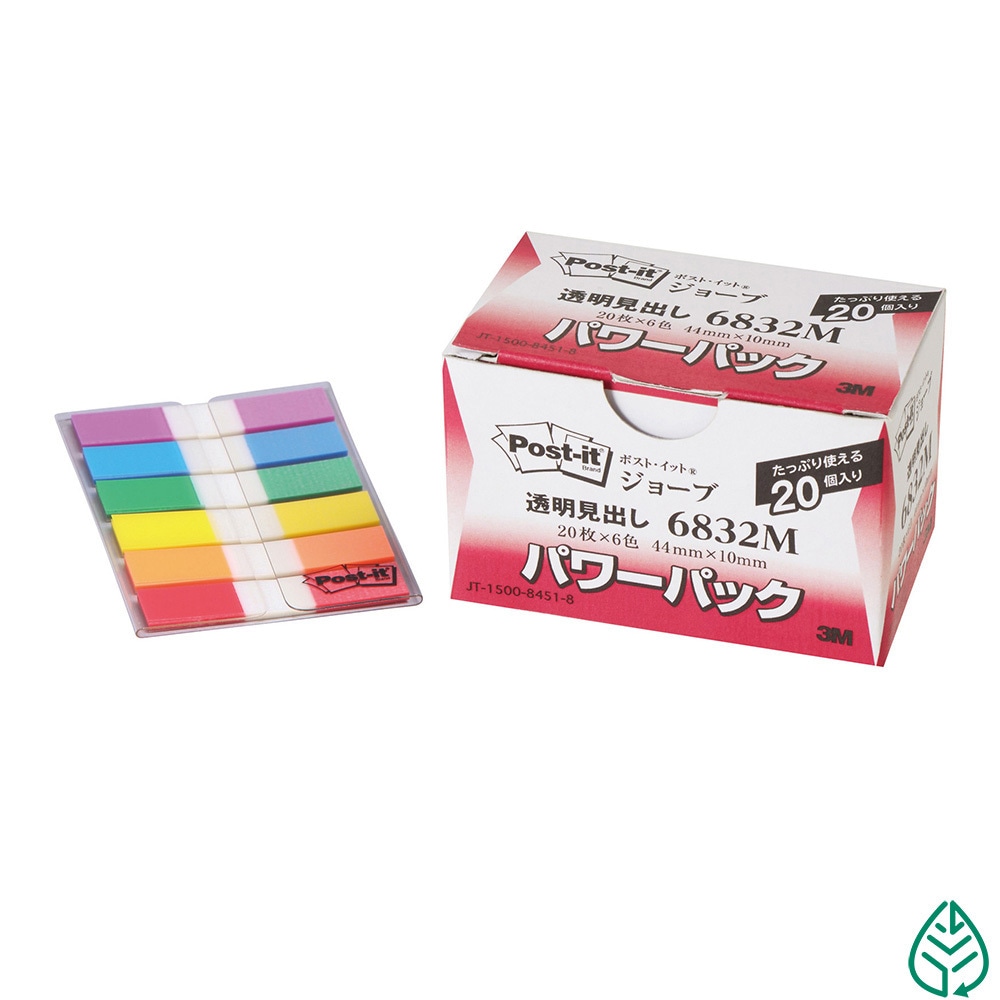 6832M ポストイット フィルムふせん ジョーブ 透明見出し 3M