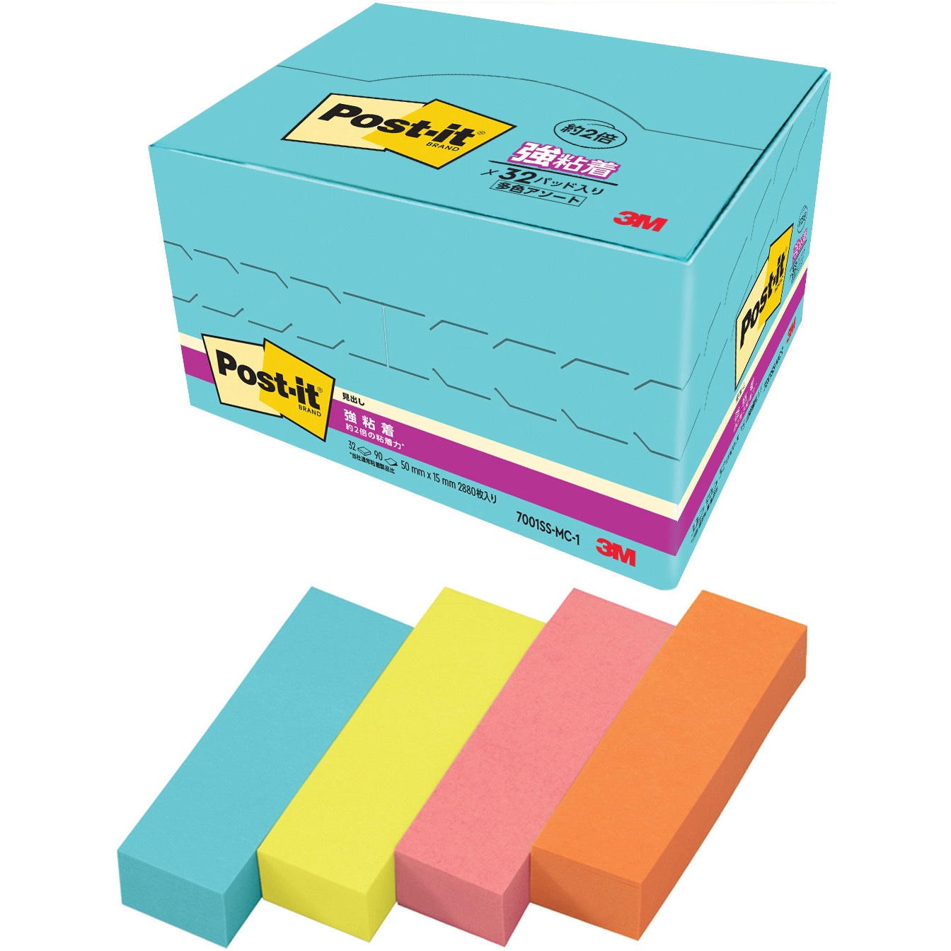 (まとめ) 3M ポスト・イット 強粘着見出し 50×15mm ビビットイエロー 700SS-YN 1セット(50冊：5冊×10パック) 〔×3セット〕 まとめ) 3M ポストイット エコノパック 強粘着見出し 50×15mm ネオン
