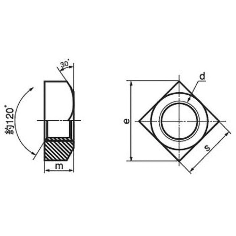 M20 30×16 四角ナット JIS B-1163 切削(ステンレス) 大阪魂 呼びM20 1個 - 【通販モノタロウ】