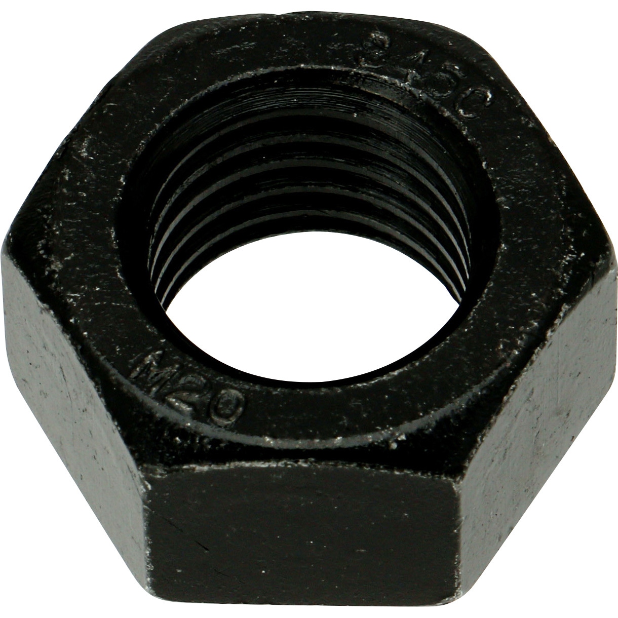 M20 六角ナット 1種(S45C/三価ブラック) 大阪魂 メートル並目 熱処理H