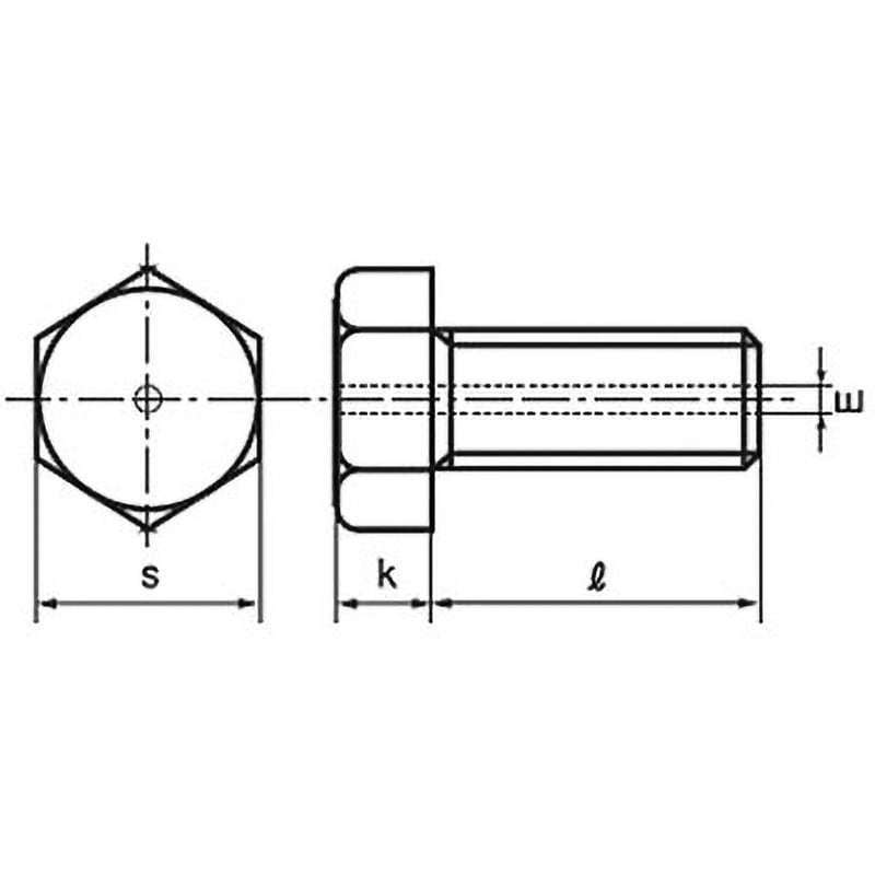 4×8 エアー抜きボルト(ステンレス) 大阪魂 六角 全ねじ メートル