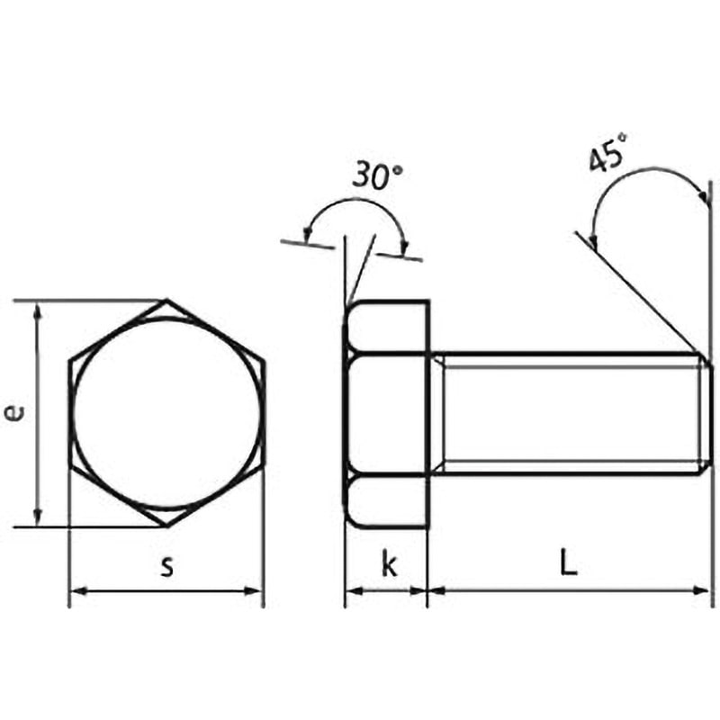 4×20 六角ボルト 全ねじ(チタン)(小箱) 大阪魂 ピッチ0.7 呼びM4長さ20mm 1箱(1000個)