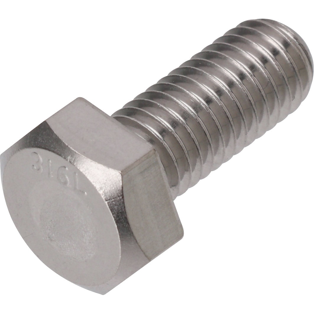316L六角全ねじ　SUS ステンレス　M20X60　50本 HXN-SUS-M20-60 | 六角ボルト ステンレス 表面処理なし 全ねじ