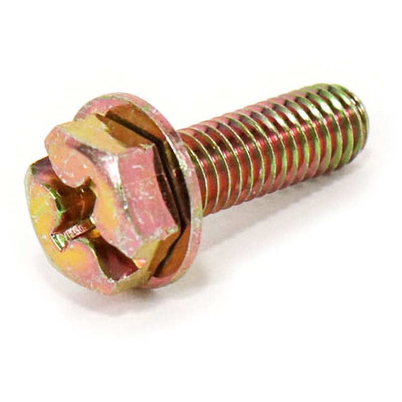 M6×20 ナンバープレート用ねじ(+-)トリーマP=1(JISW組込)(鉄