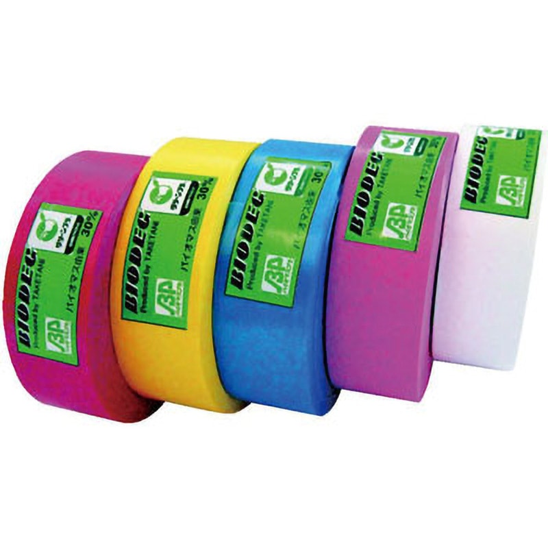 BP30-100P バイオ分解テープ マイゾックス 桃色  1式(10巻) BP30-100P