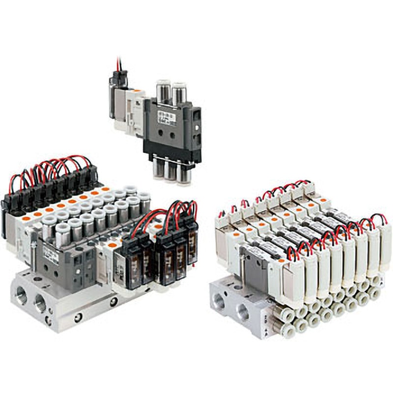 S0725R-5MO S07_5 - 5ポートソレノイドバルブ/ベース配管形:プラグリード/単体(S0725R) SMC 2位置ダブル