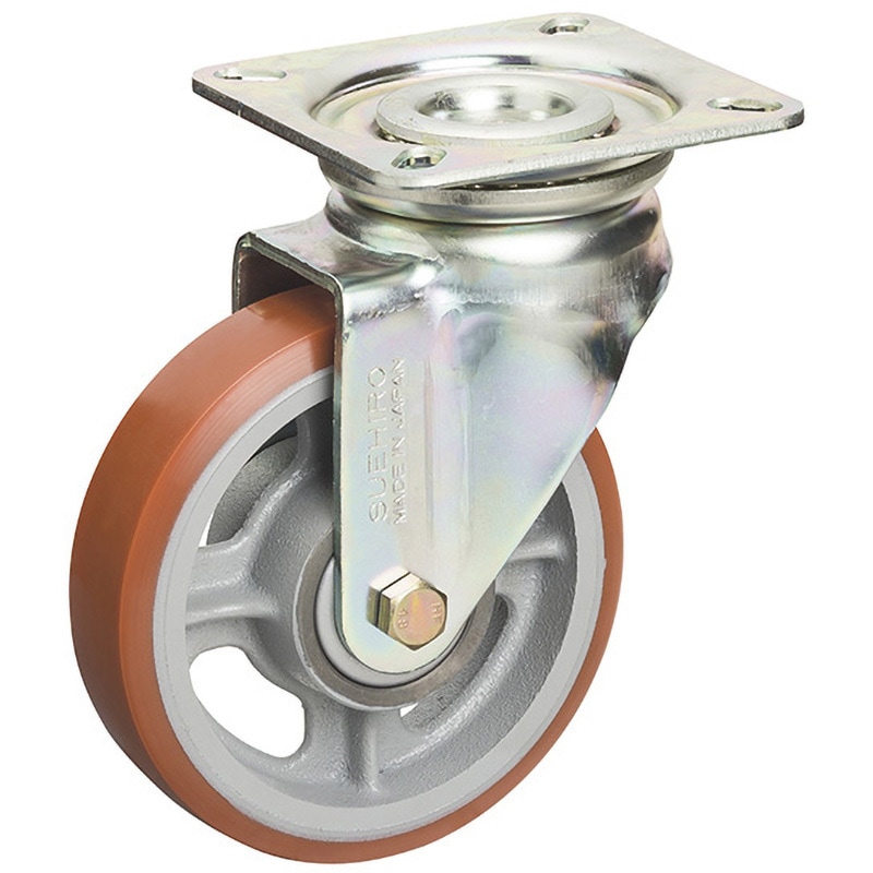 MPS150 プレス製キャスター(S型) 自由車 カツヤマキカイ(旧スエヒロ) 車輪径150mm