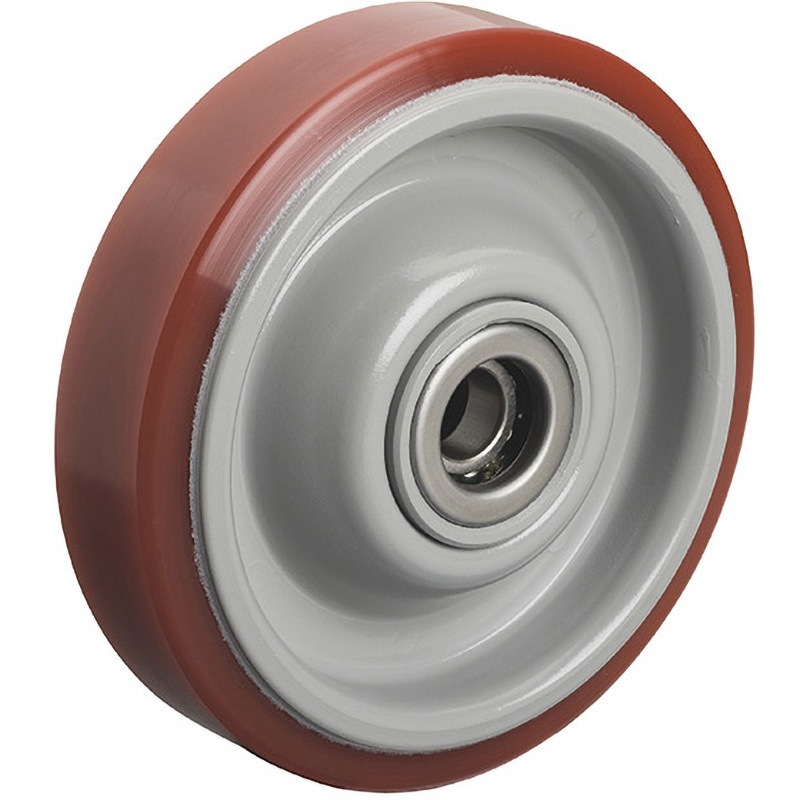 PU150 キャスター用車輪(PU型) プレス製ホイルグリーンダンゴム車輪 カツヤマキカイ(旧スエヒロ) 車輪径150mm