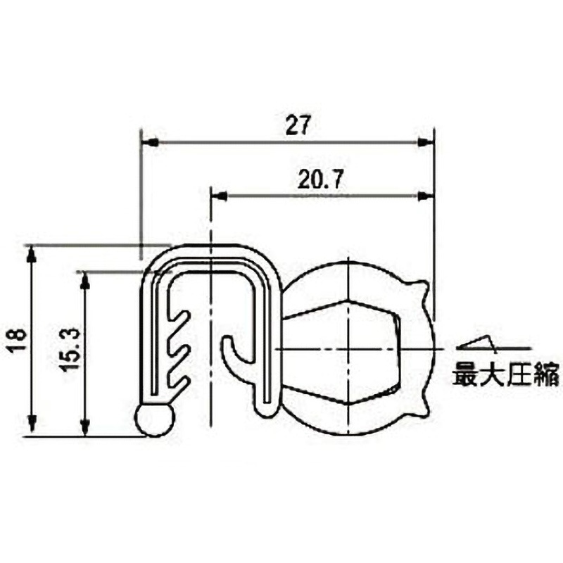 TEM-1011-45 ガスケット 1本(50m) 栃木屋 【通販モノタロウ】