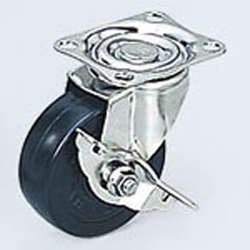 TCA-315S-RU100 ステンレスキャスター(トラック型) 栃木屋 単輪 耐食性 車輪径100mm  TCA-315S-RU100