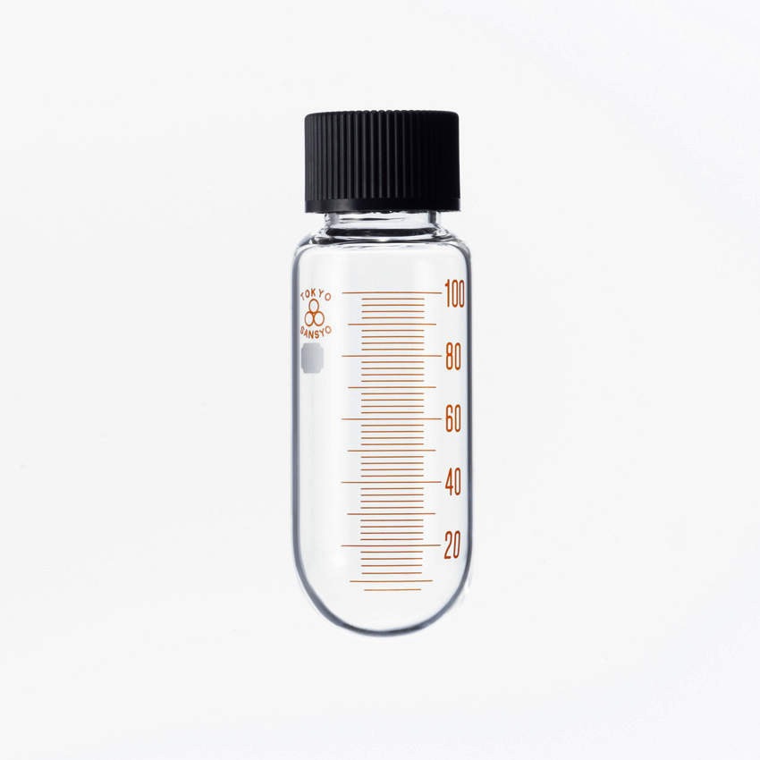 ねじ口遠沈管 キャップ付 三商 丸底 100mL PPS製33キャップ 目盛2mL  1個