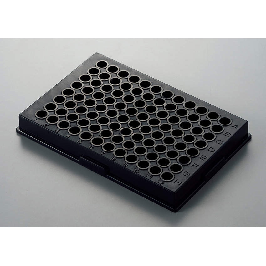 P96FQBN 96穴プレート 黒 平底 三商 1セット(50個) P96FQBN