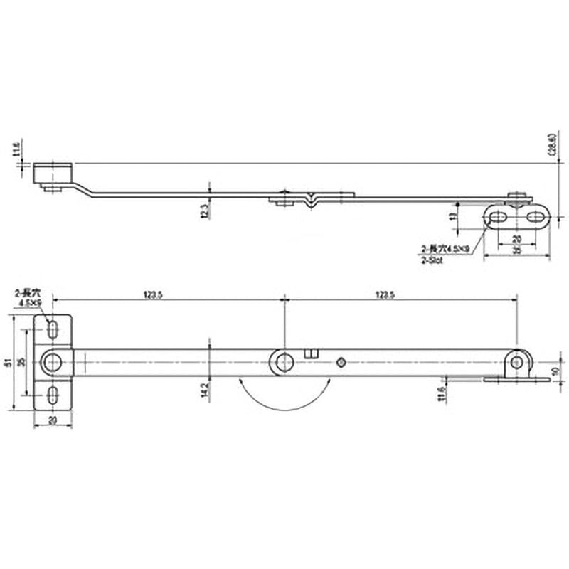 TM-92-L 上蓋用ステー 栃木屋 左右区別:左 TM-92-L 【通販モノタロウ】