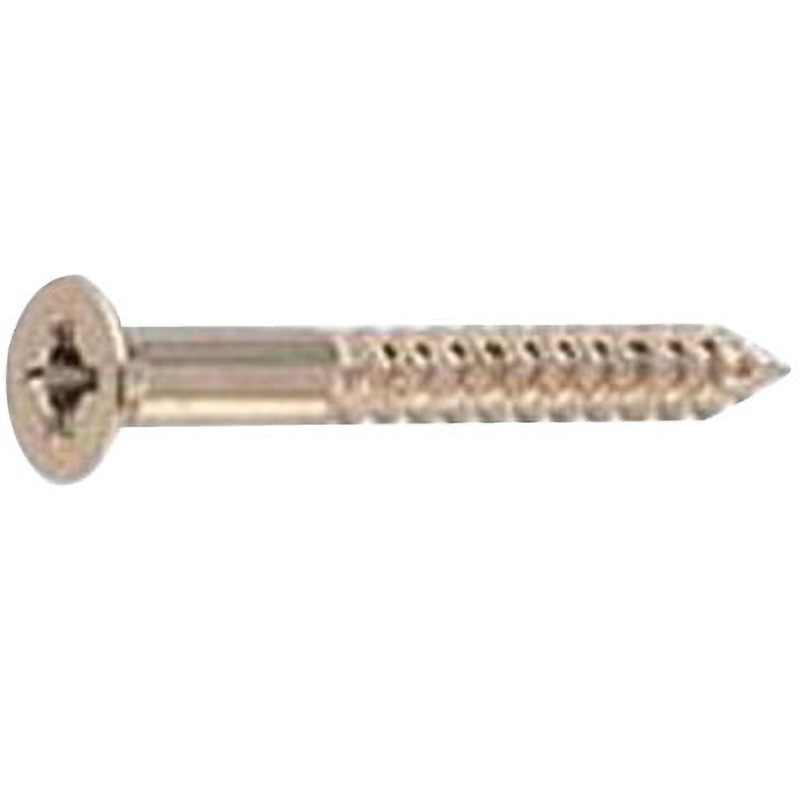 M4.5×50 (+)穴あき木ねじ(皿頭)(鉄/クロメート)(小箱) 大阪魂 十字穴番号2 ねじの呼びM4.5長さ50mm 1箱(500個)