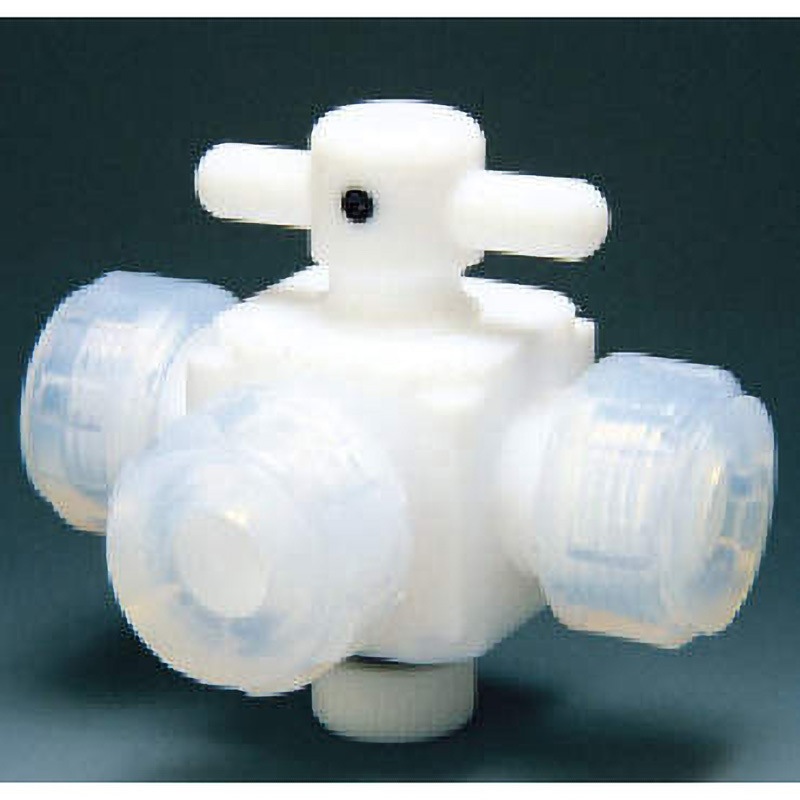 オールPTFE 三方バルブ 三商 適合外径8mmオリフィス径2.8mm