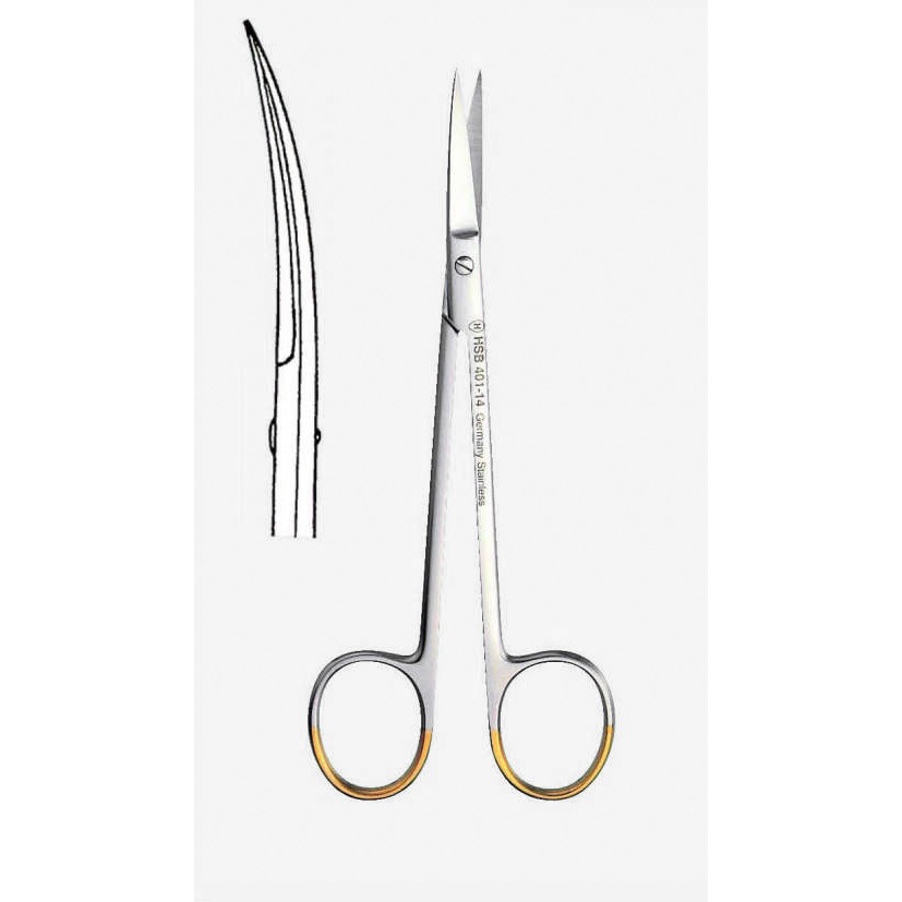 HSB 401-14 研究実験用はさみ ハマー 反剪刀 両尖   HSB 401-14