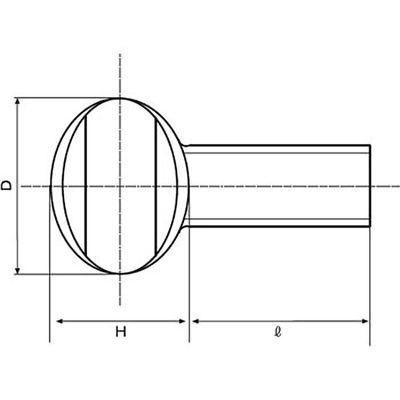M8×20 うちわボルト(鉄/生地)(小箱) ノーブランド おねじ ねじの呼びM8