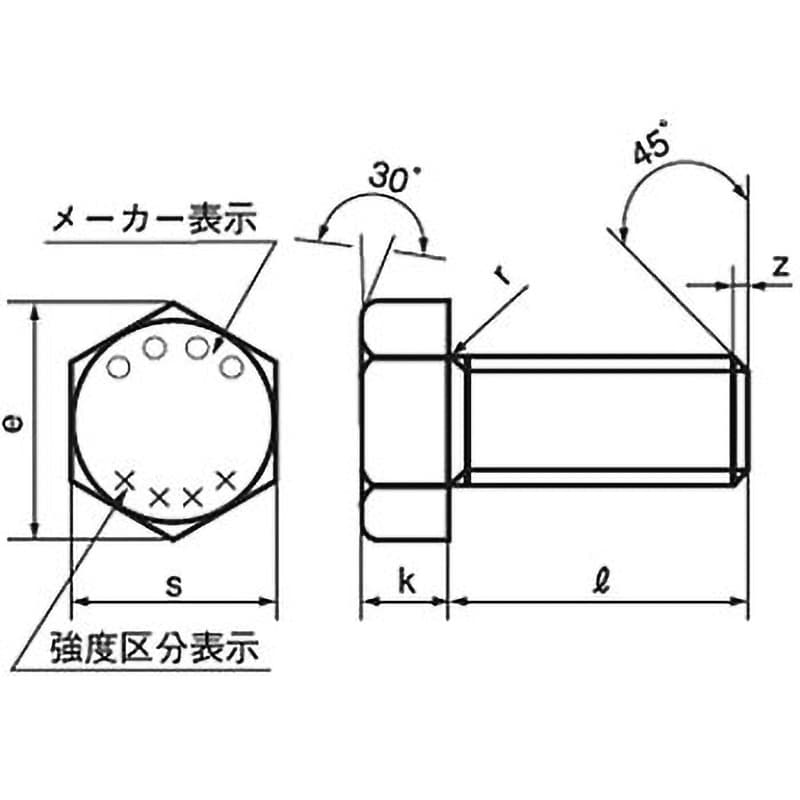 M6X40 10.9六角ﾎﾞﾙﾄ(全ねじ 鉄(標準) ｸﾛﾒｰﾄ - ネジ・釘・金属素材