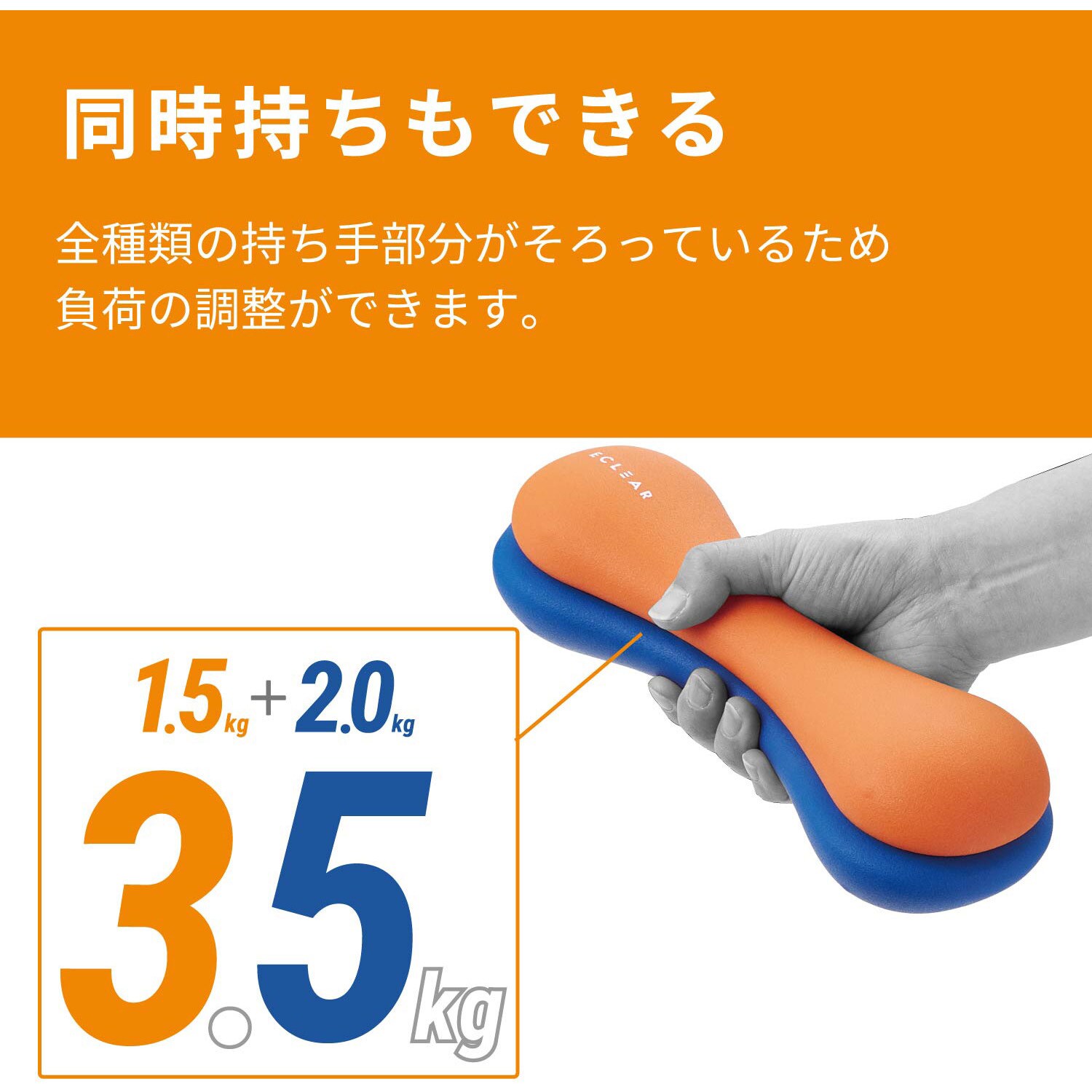 静音設計、アンチロール構造のダンベル